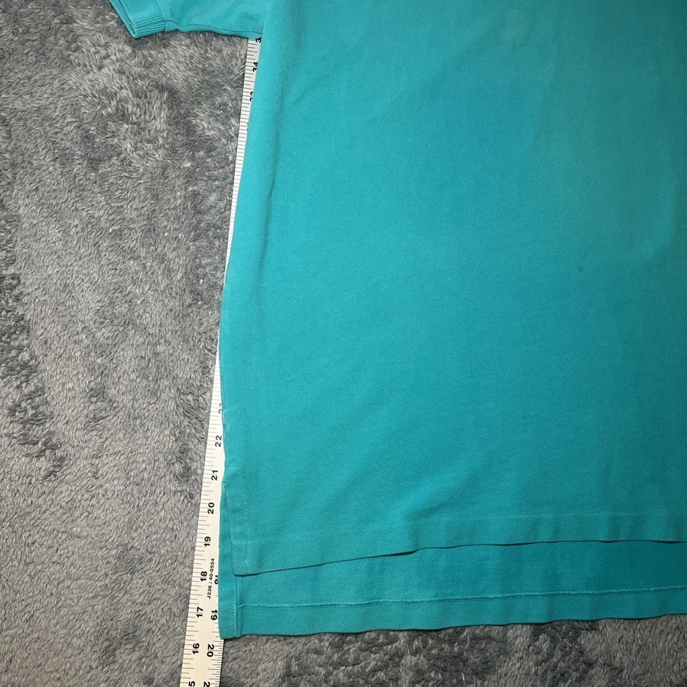 VTG Polo By Ralph Lauren Men's SZ XL Short Sleeve Aqua Blue Polo Lavender Pony